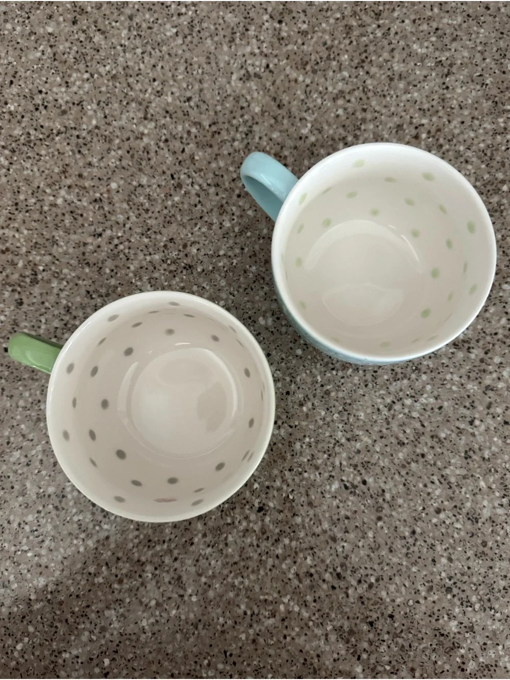 Starbucks Rate Vintage 2005 Green and Light Blue Latte Mug Set